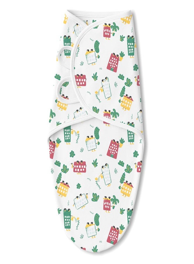 TIDY SLEEP Newborn Baby Swaddle & Hug Me Wrap | 100% Cotton Adjustable Sleep Sack | Soft, Breathable & Lightweight | Velcro Closure for 0-6 Months | White Wildcity - Image 1
