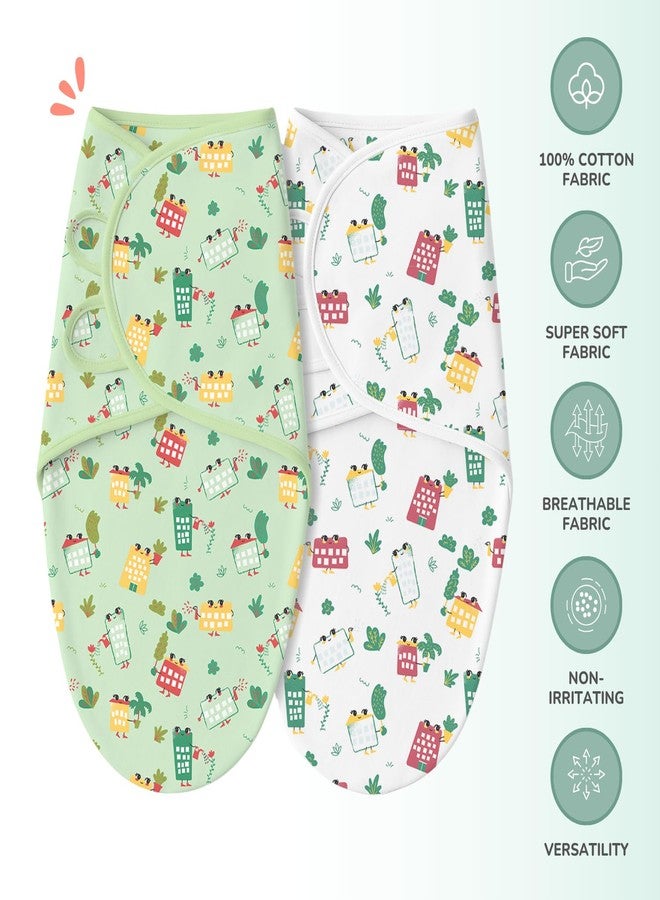 TIDY SLEEP Newborn Baby Swaddle & Hug Me Wrap | 100% Cotton Adjustable Sleep Sack | Soft, Breathable & Lightweight | Velcro Closure for 0-6 Months | White Wildcity - Image 3