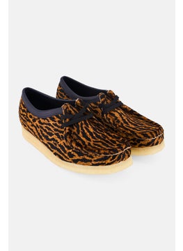 clarks Women Standard Wallabee Animal Pattern Lace Up Boat Shoes, Multicolor  - Image 1