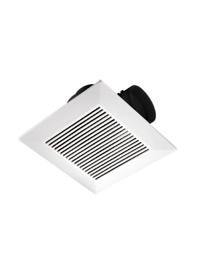 DANUBE HOME Milano 10" Duct Exhaust Fan - White Finish Durable Pp Plastic Low Noise Household Exhaust Fans Powerful Ventilation Fan For Home, Kitchen, Bathroom, Garage, & Warehouse - 27X27X14Cm 