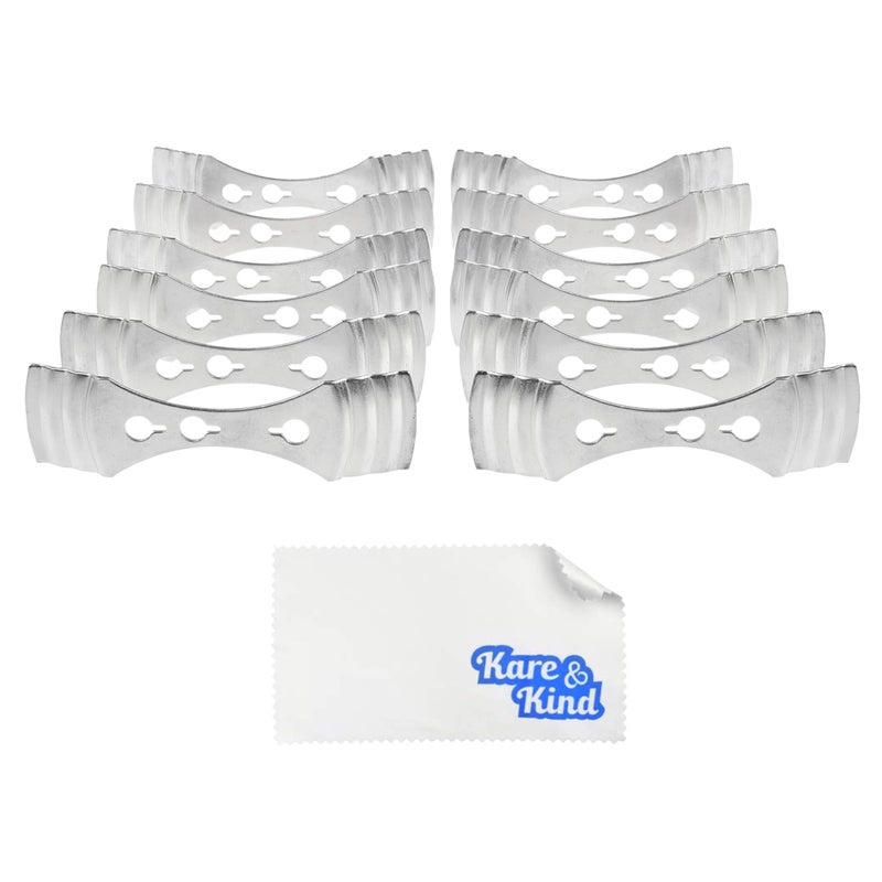 Kare Kind Pack of 12pcs Metal Candle Wick Centering Devices - Kare & Kind® Retail Packaging (Wick Centering Device, Silver) - Image 2