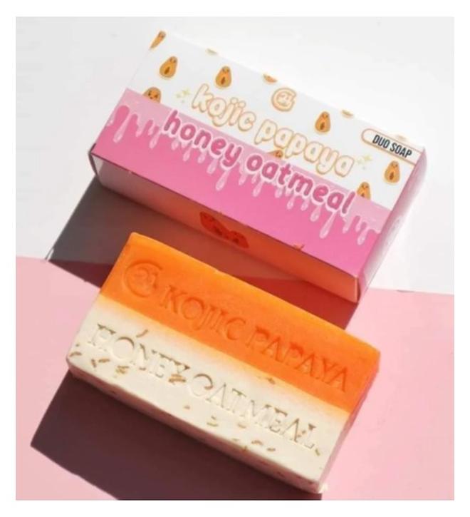 G21 Kojic Papaya Honey Oatmeal DUO Soap Golden Dust Kojic Soap Whitening Soap - Image 1