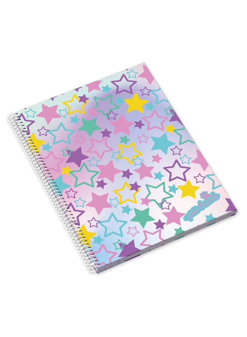 Ambar 1-Piece A4 Size Spiral Notebook Single Lined Ruling Assorted Designs - Image 3