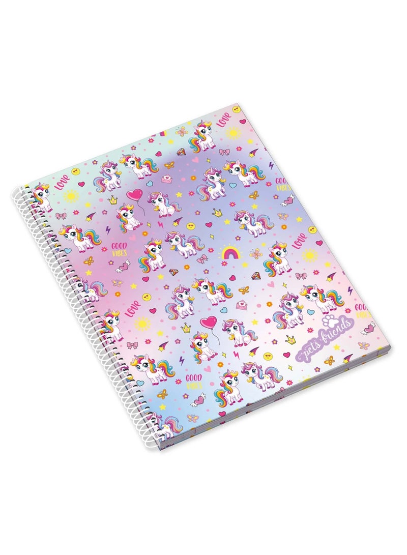 Ambar 1-Piece A4 Size Spiral Notebook Single Lined Ruling Assorted Designs - Image 4