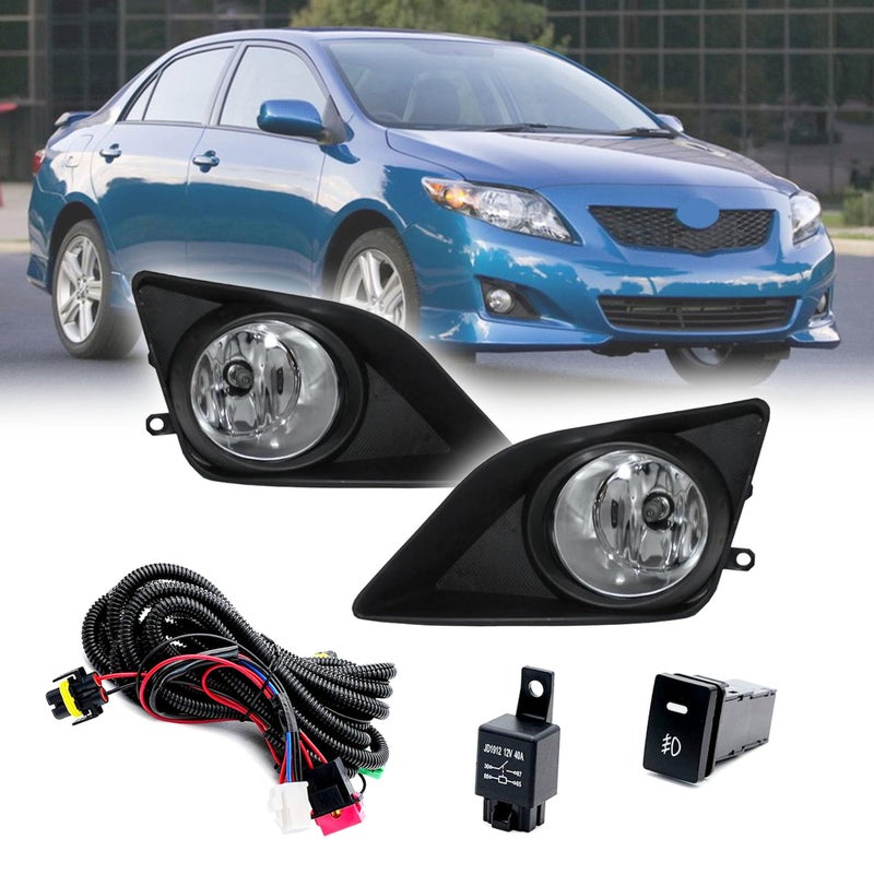 LEVANLIGHT Fog Lights Assembly Driving Fog Lights Lamps For Toyota Corolla 20092010 Clear Lens Front Driving Lamps OEM Version 812200D042812100D042