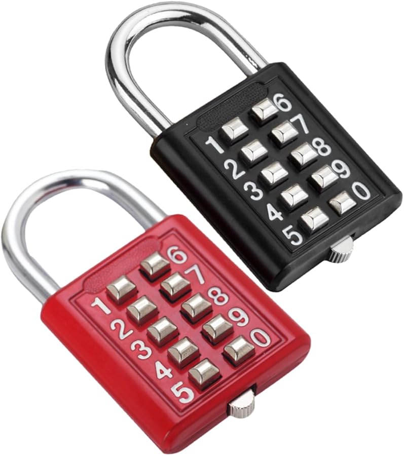 Safigle 2 Pack Metal Combination Padlock for Travel Gym Lockers Durable Compact - Image 2