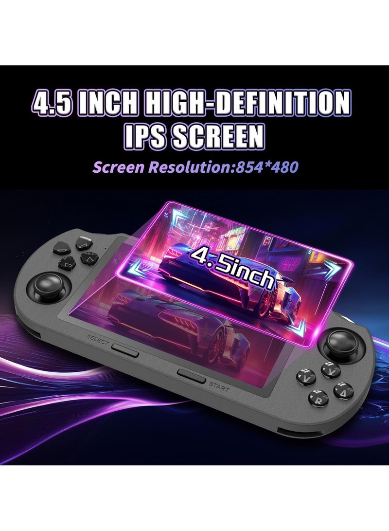 Retro Handheld Game Console,20000+ Games,14+ Emulators,4.5-Inch IPS HD Screen,Dual Wireless Controllers Retro Gaming Console,Dual Core Processor,Emergency Charging Formobile Phones (64G) - Image 2