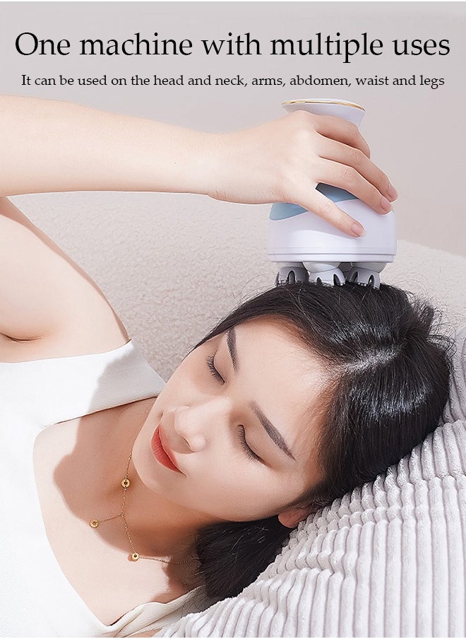 DUNISO Electric Scalp Massager, Multifunctional Waterproof Head Massager, Rechargeable Massager, Head Therapy Instrument, Promote Hair Growth, Relieve Stress  - Image 3