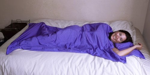 Hammock Bliss Sleep Sack - Travel and Camping Sleeping Sheet - Sleeping Bag Liner and Travel Pillow - Dream in Bliss (Purple) - Image 5