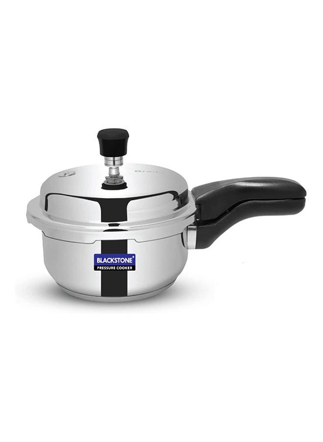 BLACKSTONE - 2 Ltr Pressure Cooker, Stainless Steel Cooker with Comfortable Handle Induction Compatible Base - Image 1
