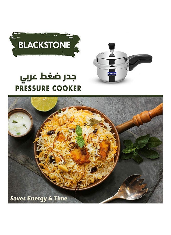 BLACKSTONE - 2 Ltr Pressure Cooker, Stainless Steel Cooker with Comfortable Handle Induction Compatible Base - Image 1