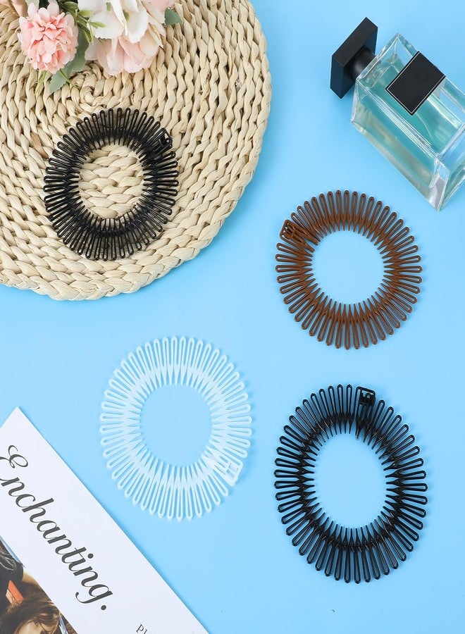 oruola مجموعة أورولا المكونة من 12 قطعة من عصابات الرأس: عصابة رأس بمخالب، عصابة رأس بمشط، عصابات رأس متعرجة من التسعينيات، عصابات رأس مدببة للنساء بأسنان، ربطة شعر مرنة قابلة للتمدد، حاملات لف الشعر للنساء والفتيات والرياضيين، 3 ألوان - Image 5