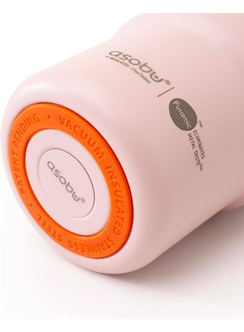 Asobu Ceramic Lined Travel Mug 12oz/360ml Pastel Pink, Vacuum Insulated Stainless Steel Coffee Mug, No Metal Taste, Leakproof Lid, BPA Free Reusable Cup for Hot & Cold Drinks, Car Cup Holder Friendly - Image 4