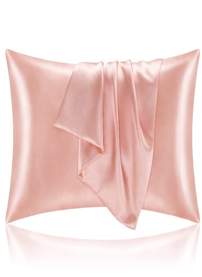 BEDELITE - BEDELITE Satin Silk Pillowcase for Hair and Skin, Coral Pillow Cases Standard Size Set of 2 Pack Super Soft Pillow Case with Envelope Closure (20x26 Inches) - Image 1