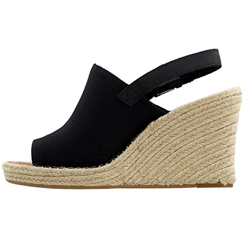 TOMS Women's Monica Black Oxford Wedges, Size 8 - Image 4