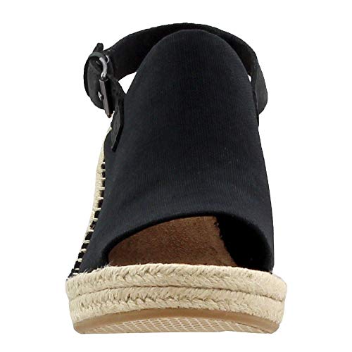 TOMS Women's Monica Black Oxford Wedges, Size 8 - Image 5