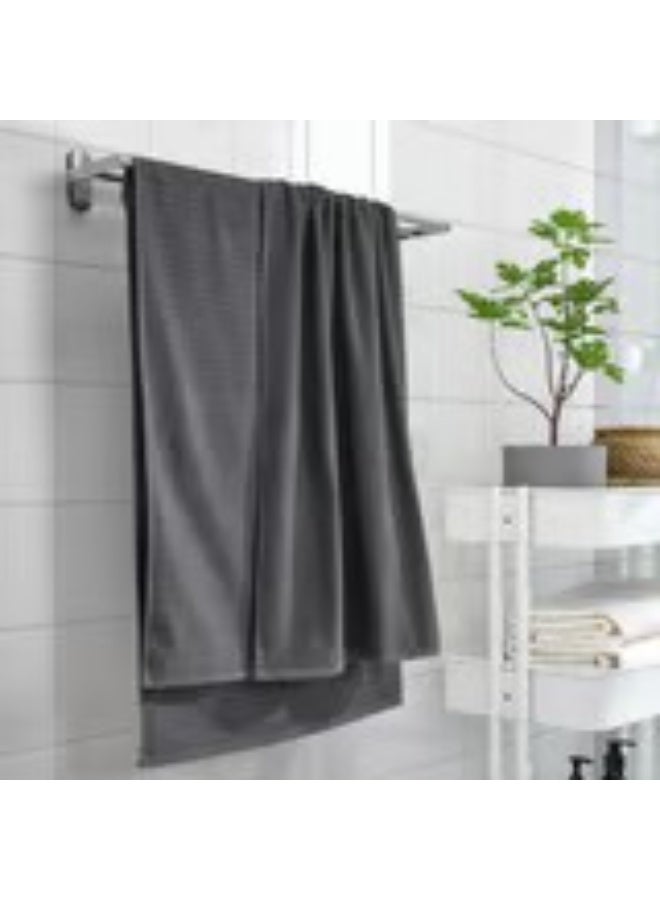 Bath sheet dark grey 100x150 cm - Image 2