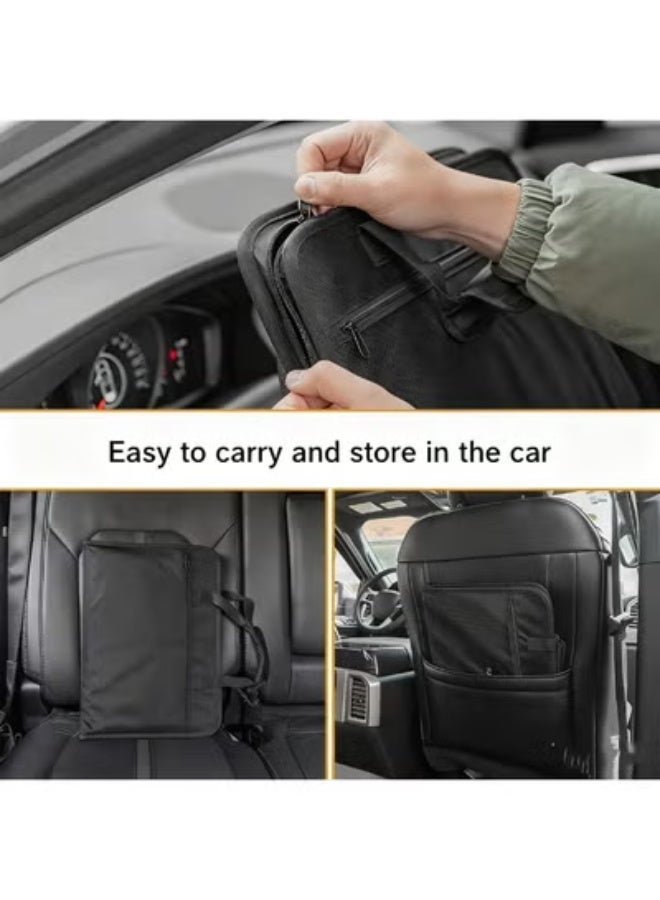 COYO Steering Wheel Eating Tray Upgraded(16.1 * 10 inch), Car Back Seat Laptop Desk, Multifunctional Car Office Bag, Car Work Table for Writing, Car Organizer for Kids, Commuters, Family - Image 5