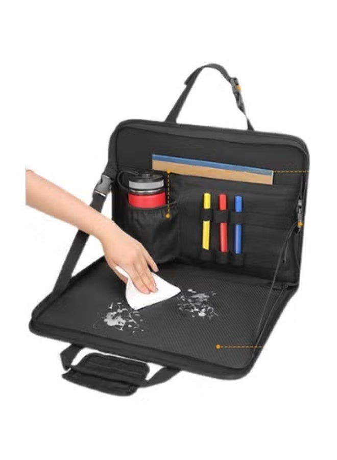 COYO Steering Wheel Eating Tray Upgraded(16.1 * 10 inch), Car Back Seat Laptop Desk, Multifunctional Car Office Bag, Car Work Table for Writing, Car Organizer for Kids, Commuters, Family - Image 4