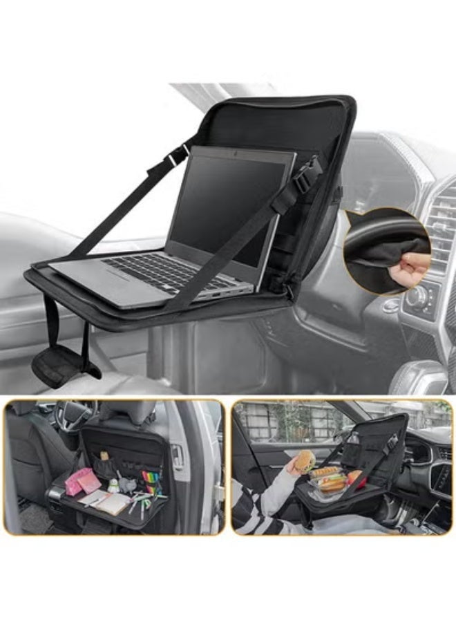 COYO Steering Wheel Eating Tray Upgraded(16.1 * 10 inch), Car Back Seat Laptop Desk, Multifunctional Car Office Bag, Car Work Table for Writing, Car Organizer for Kids, Commuters, Family - Image 1