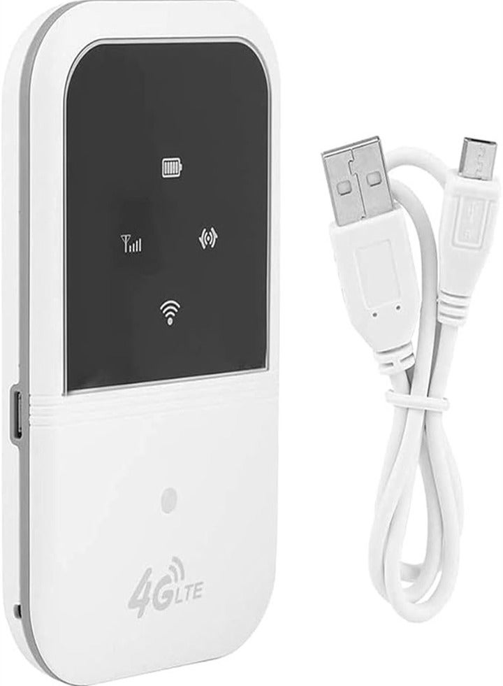 Mobile Hotspot 4G LTE WiFi Router with Up to 150Mbps Speed, Connect Up to 8 Devices, Support B1/3/5/8/38/39/40/41 M80, Suitable for Outdoor Live Streaming, Online Gaming (White) - Image 5