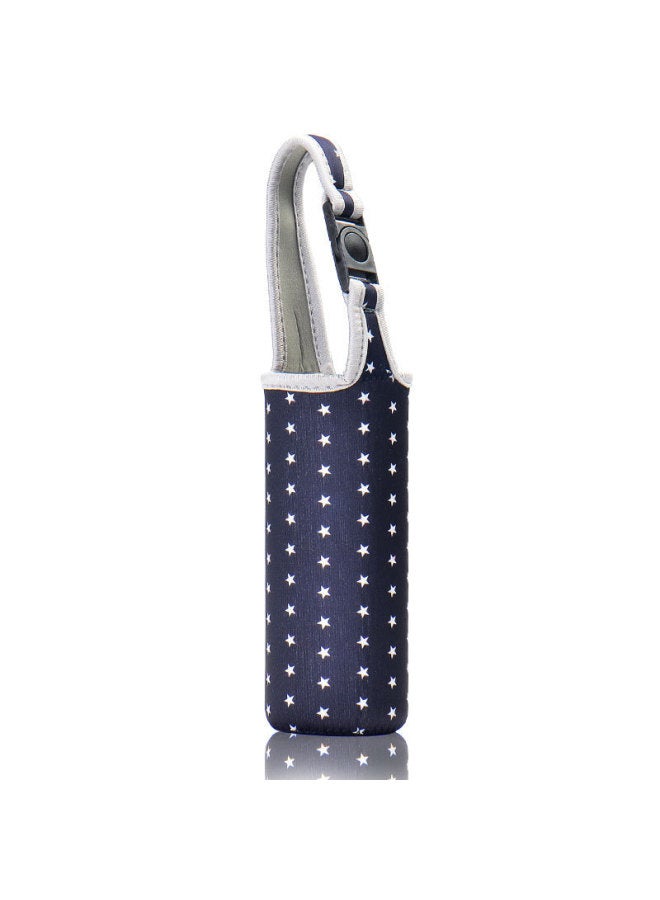 Thickened Cartoon Printed Water Cup Cover Elastic Protective Cover Diving Cloth Logo Printed Cloth-Color:Stars L Blue Straight Big-Capacity:300-600ml - Image 1