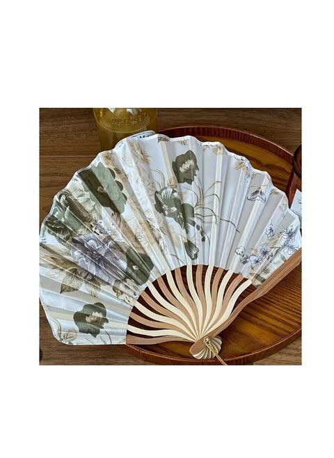 Chinese Style Folding Hand Fans, Silk Bamboo Folding Hand Fans, wonderful design & colours-multi colour