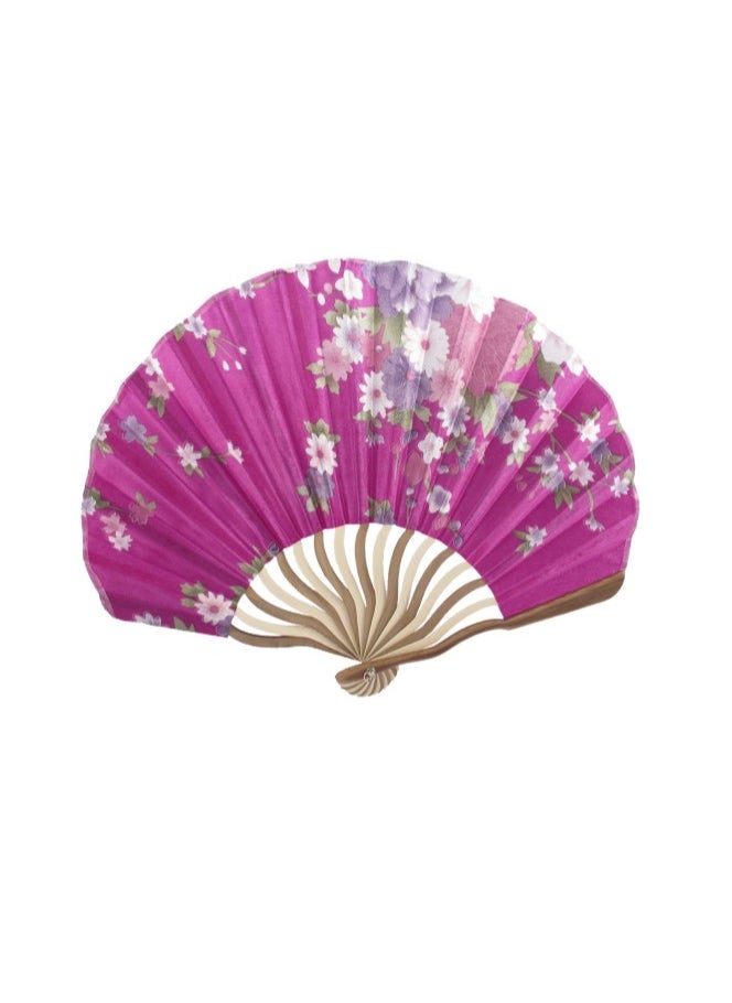 Generic - Chinese Style Folding Hand Fans, Silk Bamboo Folding Hand Fans, wonderful design & colours-multi colour - Image 1
