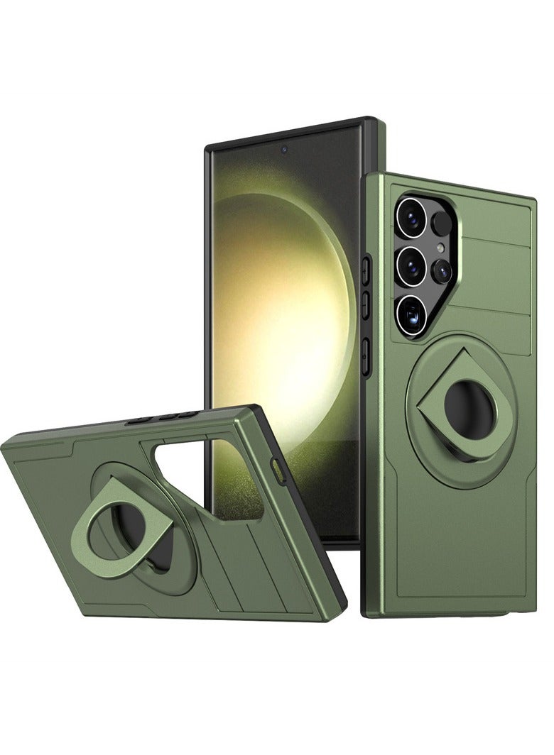 general Samsung Galaxy S24 Ultra Back Cover | Shockproof Wireless Charging Case with Ring Holder Back Case Cover for Samsung Galaxy S24 Ultra 5G - Image 1