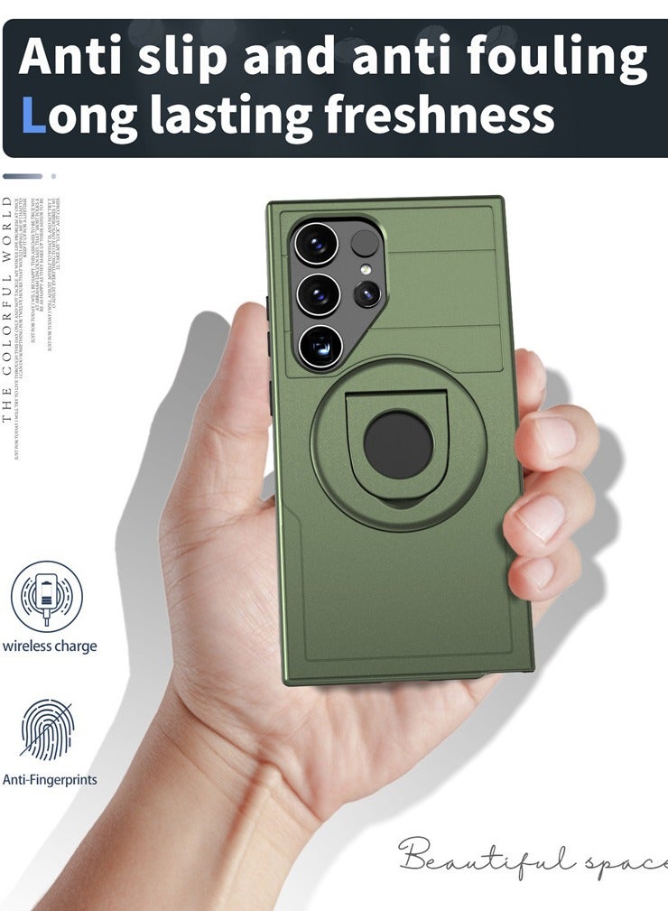 general Samsung Galaxy S24 Ultra Back Cover | Shockproof Wireless Charging Case with Ring Holder Back Case Cover for Samsung Galaxy S24 Ultra 5G - Image 4