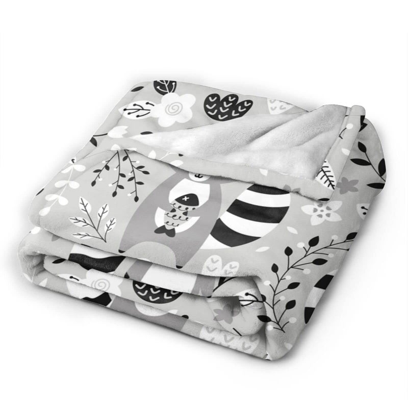 Funacola Cute Raccoon Throw Blanket Super Soft Warm Bed Blankets for Couch Bedroom Sofa Office Car  All Season Cozy Flannel Plush Blanket for Girls Boys Adults  80""X60"" - Image 3