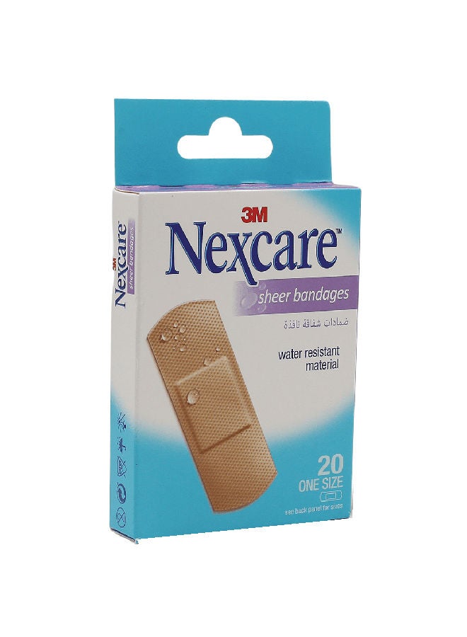 Nexcare 3M Sheer Bandages Waterproof - 20 Pcs  - Image 3