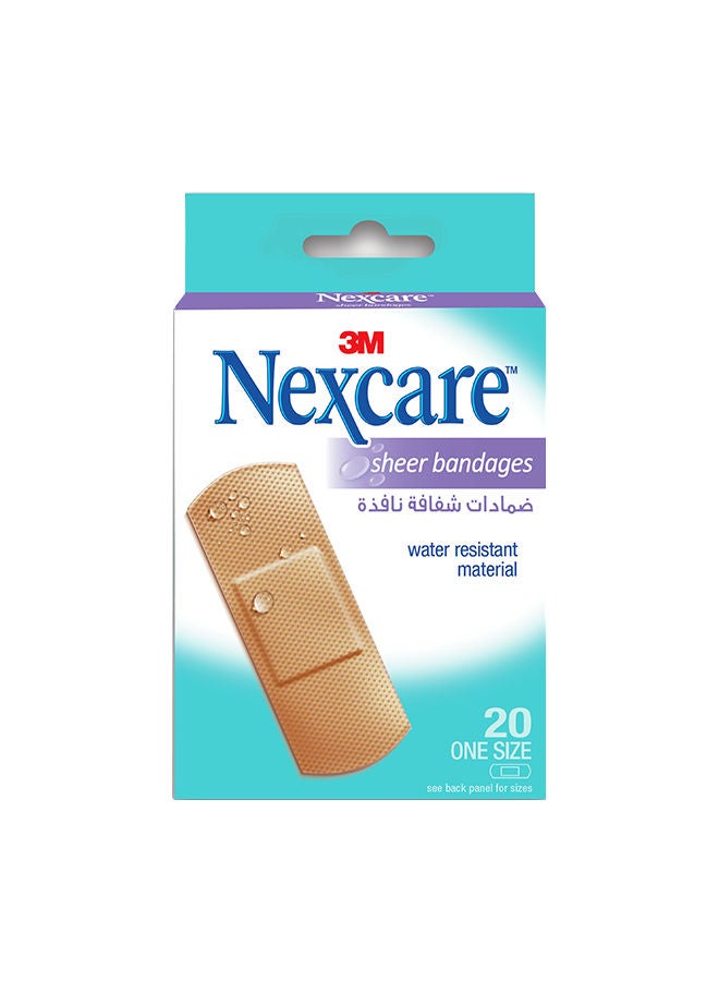 Nexcare 3M Sheer Bandages Waterproof - 20 Pcs  - Image 4