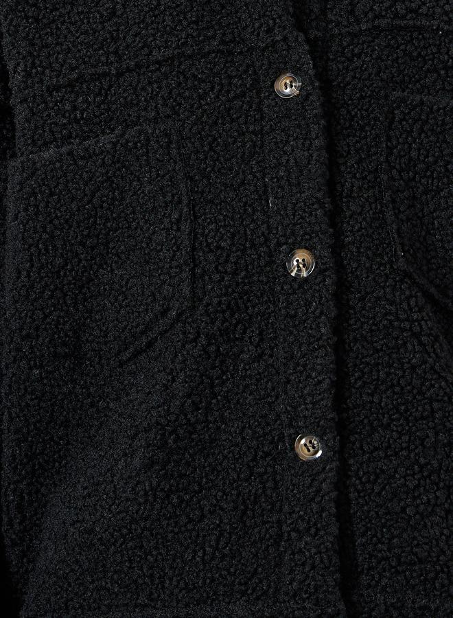 ستايلي جاكيت تيدي صوف بتفاصيل بارزة الملمس - Image 4