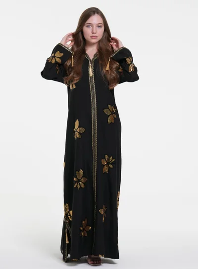 AL BENT AL SHARQIEH linen casual jalabiya dress