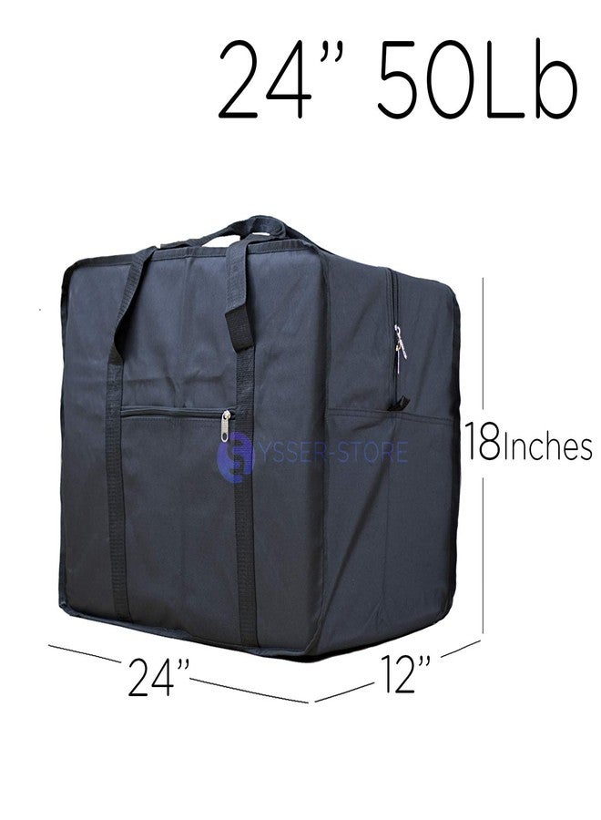 كيلي حقيبة سفر/حقيبة أمتعة كبيرة الحجم من كيلي، مقاس 24 بوصة، سعة 50 رطلاً، مربعة الشكل، لون أسود، مصنوعة من البوليستر، أبعادها 24 بوصة × 12 بوصة × 18 بوصة. - Image 2