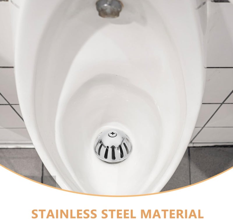 WOONEKY Stainless Steel Urinal Funnel Cover Universal Urinal Strainer Drain Stopper for Men' Toilets Metal Urinal Filter Part Essential Urinal Accessory for Clean and - Image 5