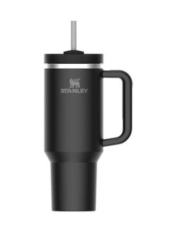 Stanley Quencher H2.0 FlowState Vacuum Insulated Tumbler – 40oz Black Stainless Steel Travel Mug with Lid & Straw – Leakproof Double-Walled Thermos – Keeps Drinks Hot for 7 Hours & Cold for 24 Hours – Durable, Reusable, Portable Flask for Water, Coffee, Tea, and Smoothies  - Image 1
