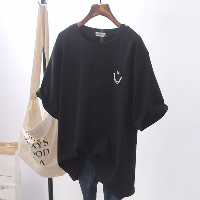 2024 Summer White Tee Korean Loose Oversized Womens T-Shirt White