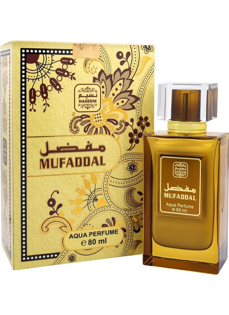 Naseem - Muffadal Aqua Parfume 80ml - Subtle Tone Eau De Parfum for Men & Women - Fresh, Elegant Scent Offering Long Lasting Fragrance - Perfect for Both Daily and Formal Wear - Image 1