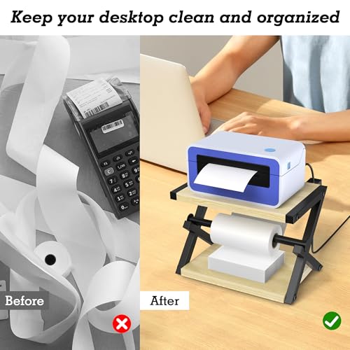Alyoen Label Holder for Rolls and Fan-Fold Labels, Shipping Thermal Label Holder for Thermal Printer, Desktop Label Printer Accessory Supplies for Home, Office, Small Business - Image 5