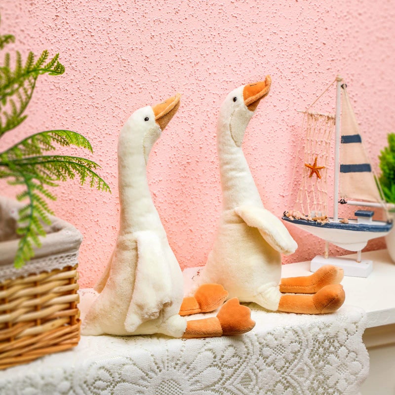 Sosation 3 Pieces 15.7'' Silly Goose Plush Stuffed Animal Toy,Swan Stuffed Animal,White Fluffy Cute Goose Funny Duck Plush Swan Toys Gifts for Kids Home Birthday Favor - Image 4