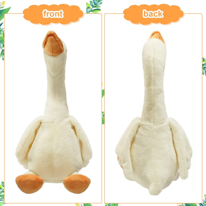 Sosation 3 Pieces 15.7'' Silly Goose Plush Stuffed Animal Toy,Swan Stuffed Animal,White Fluffy Cute Goose Funny Duck Plush Swan Toys Gifts for Kids Home Birthday Favor - Image 2