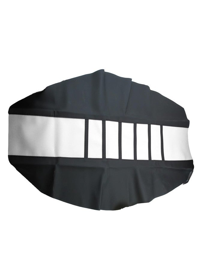 Adsspro Motorcycle Universal Seat Cover Non-Slip Suitable Rubber Striped Seat Covers Soft for CRF150F CRF230F CRF250F CRF250R YZ125 YZ250 KX60 KX65 KX80 KX85 KX125 Dirt Pit Bike Off Road Motorbike (White) - Image 1