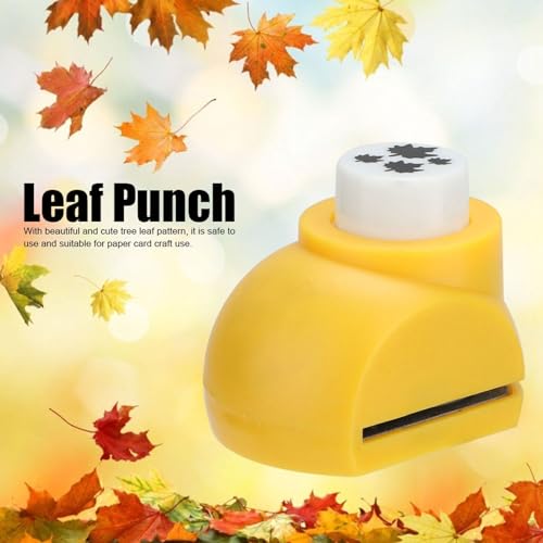 Fdit Beautiful Paper Punch Cutter Tree Leaf Pattern Making Mold DIY Craft Accessories with 8pcs Paper (Maple Leaf) - Image 2