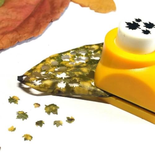 Fdit Beautiful Paper Punch Cutter Tree Leaf Pattern Making Mold DIY Craft Accessories with 8pcs Paper (Maple Leaf) - Image 4