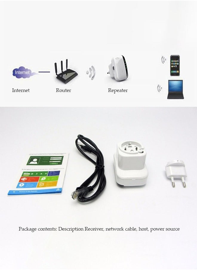 Generic - WiFi Extender, Internet Booster with Ethernet Port, 300Mbps WiFi Range Extender, Wireless Repeater, Long Range Amplifier with Ethernet Port, 1-Tap Setup, Alexa Compatible - Image 1