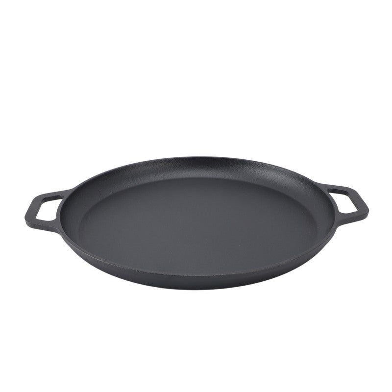 Cast Iron Skillet 30cm Uncoated Durable Design - Uniform Heating Flat Bottom Pan for Home Kitchen Breakfast Cooking - Image 3