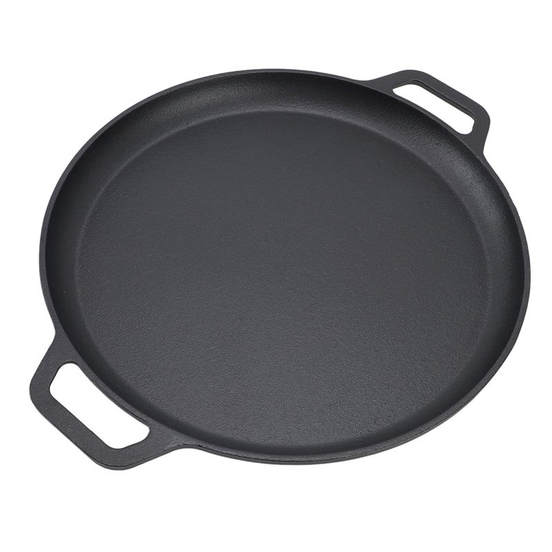 Cast Iron Skillet 30cm Uncoated Durable Design - Uniform Heating Flat Bottom Pan for Home Kitchen Breakfast Cooking - Image 5