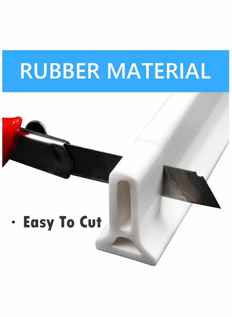 Excefore Collapsible Threshold Water Dam Self Adhesive Sealing Tape for Kitchen Bathroom Tub Shower Floor, Waterproof Flow Block Seal Strip 39Inch - Image 5